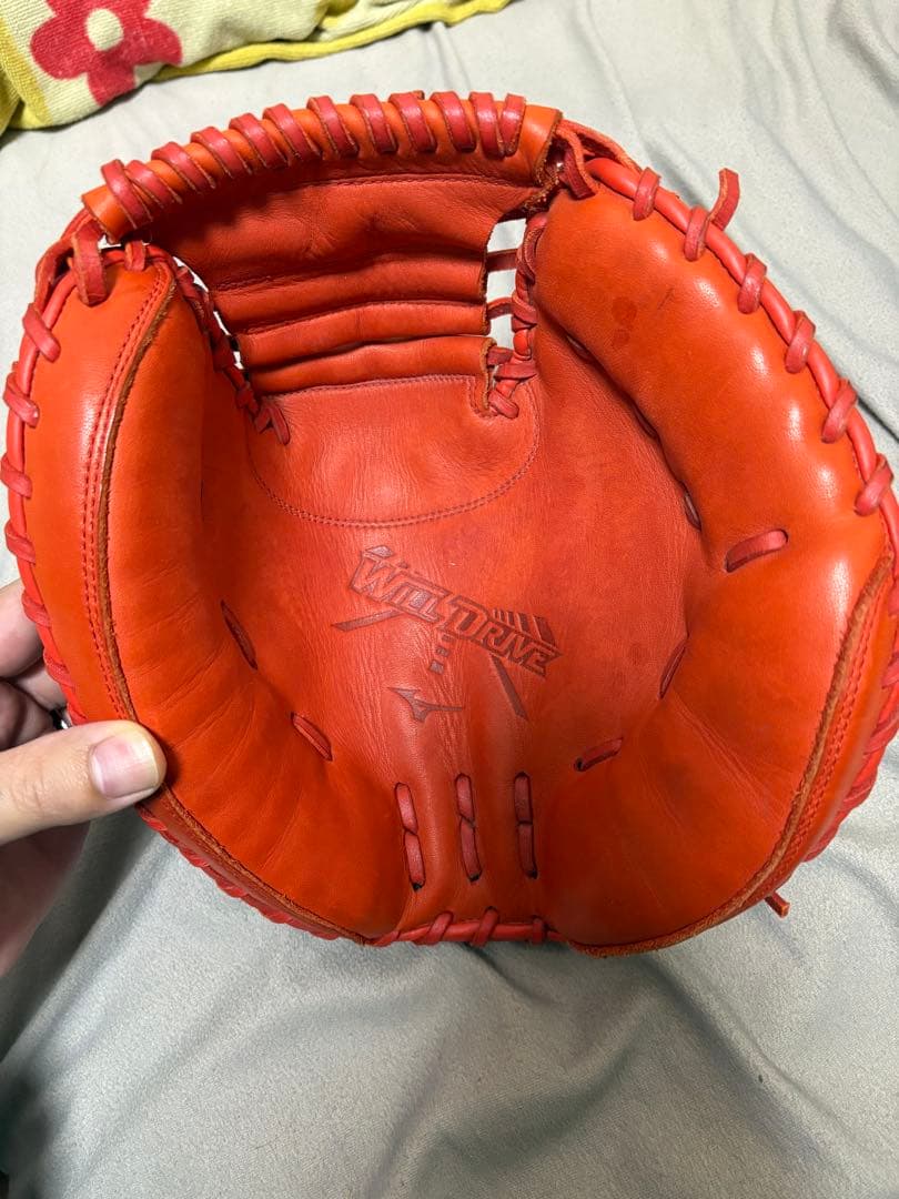 ミズノ 軟式グローブ イエロー オレンジ