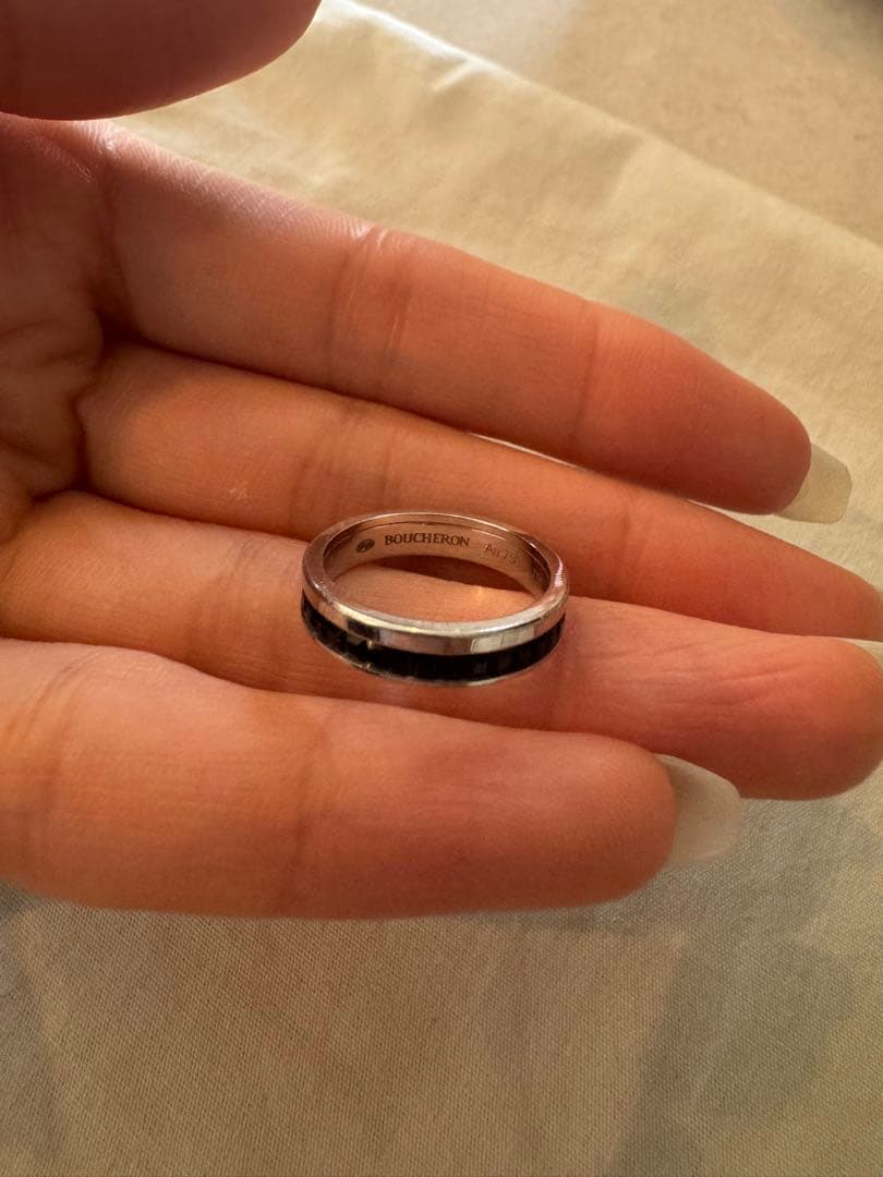 Boucheron シルバー ブラック リング