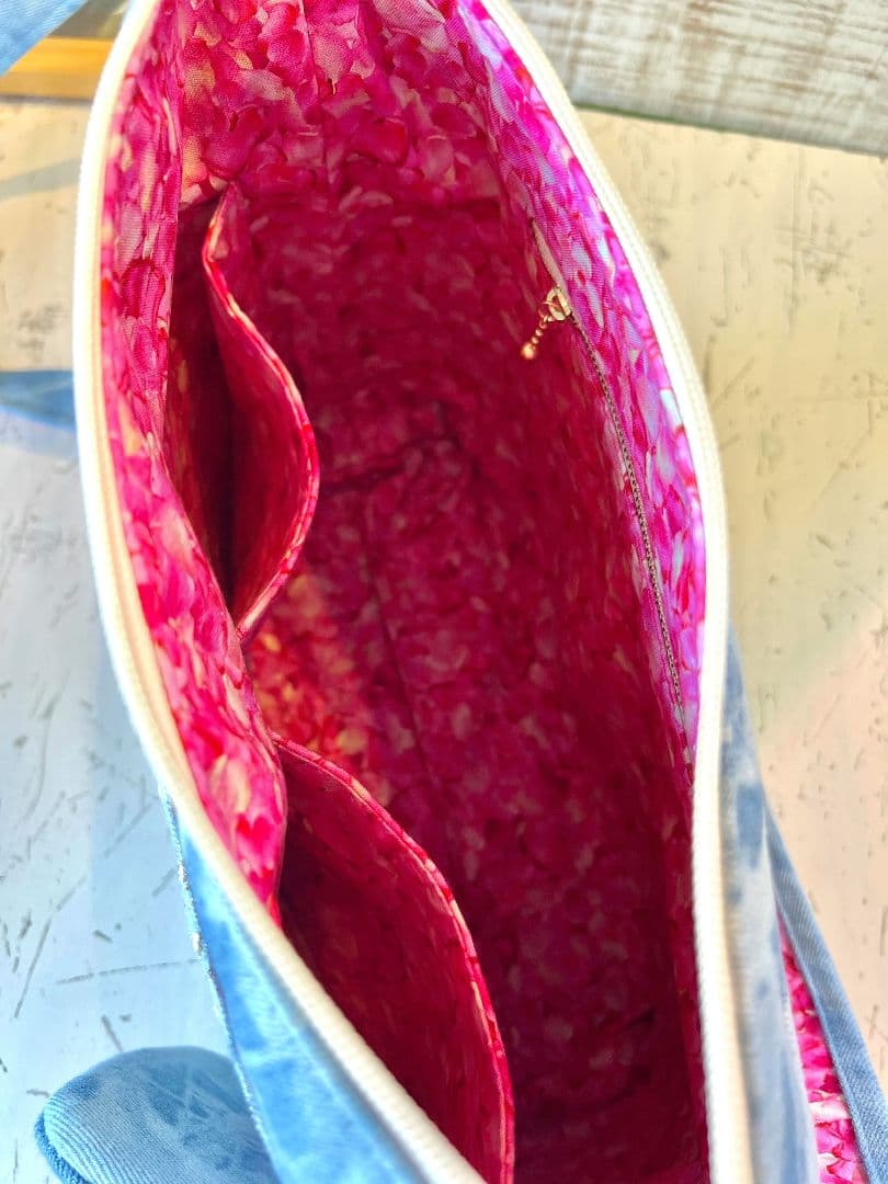 ＊お纏めリクエスト＊SSライトブルーWデニム刺繍のショルダーバッグ♡ケース