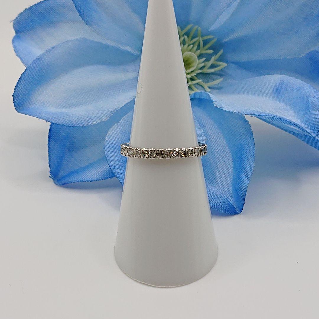 しぃ0.5カラット天然ダイヤモンドリング エタニティリング プラチナ900