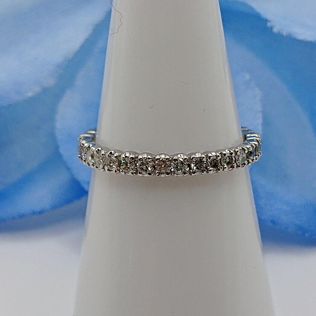 しぃ0.5カラット天然ダイヤモンドリング エタニティリング プラチナ900