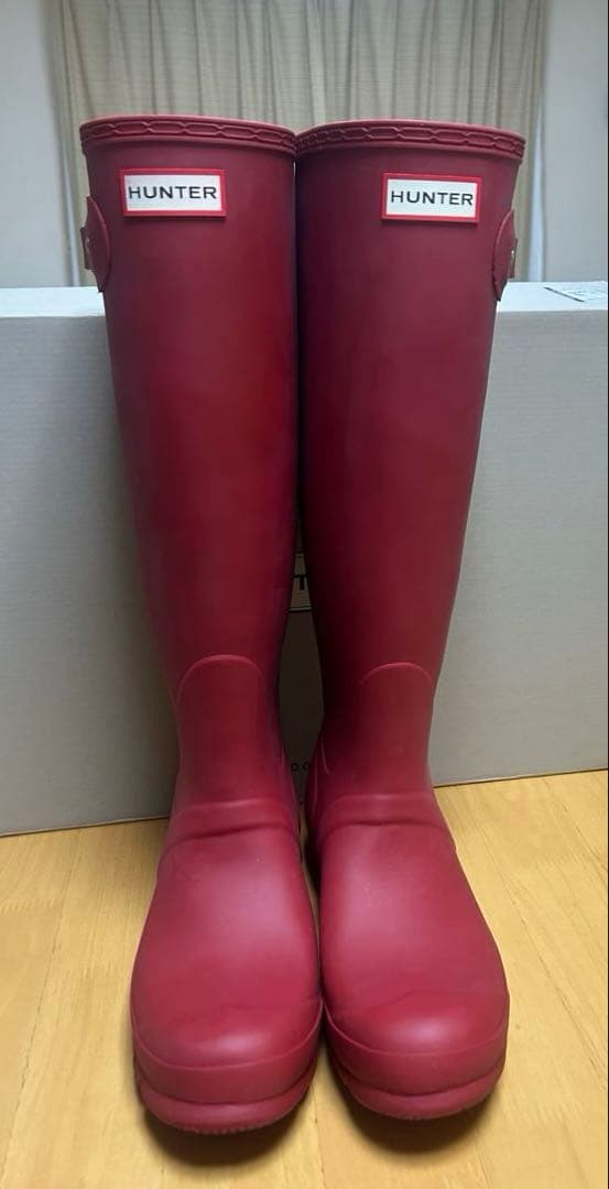 HUNTER レディース オリジナル トール レインブーツ ミリタリーレッド