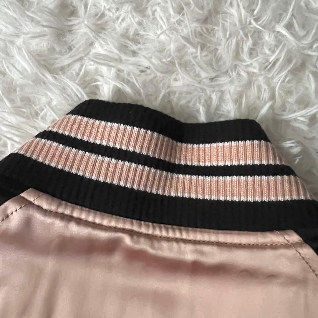 美品 サンローラン 近年 teddy ボンバージャケット ピンク スタジャン