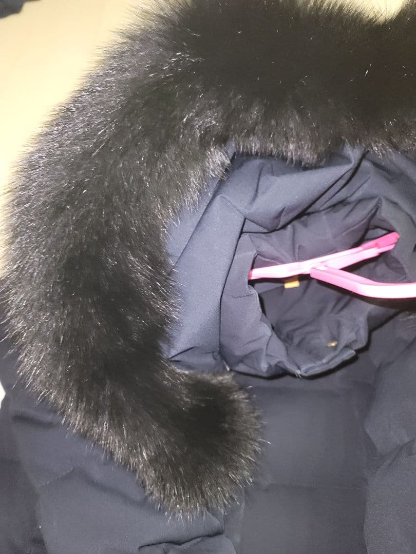 美品✨デミルクスビームス　河田フェザー　フォックスファーダウンコート　紺　40