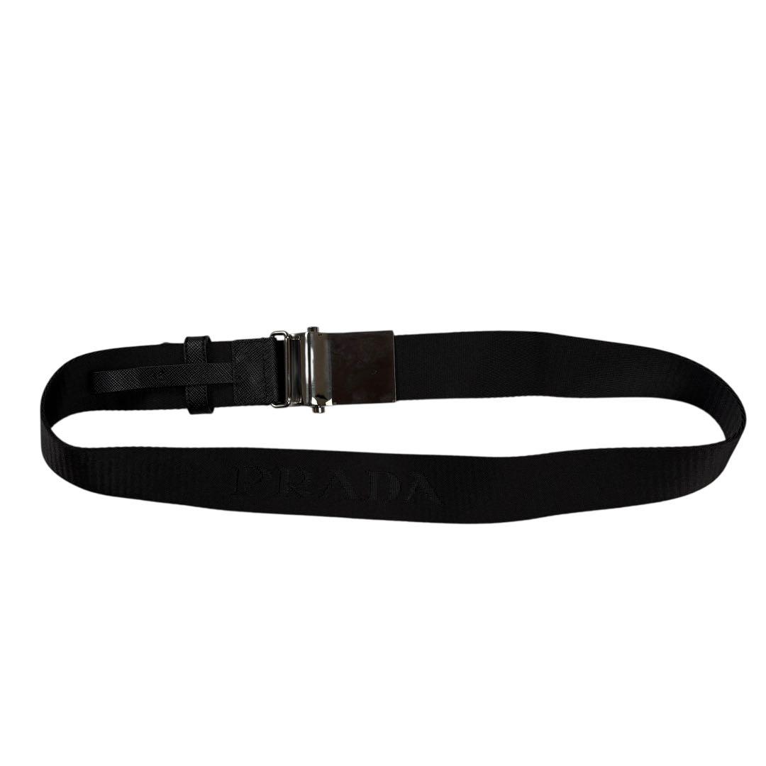 小物 PRADA ADJUSTABLE FIT BELT BLACK
