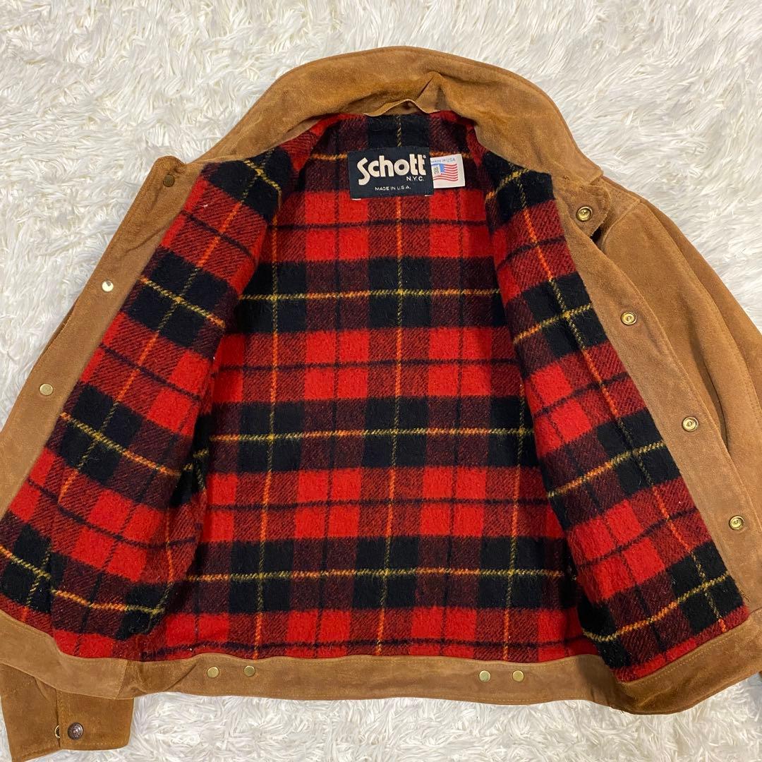 希少✨schott ショット　スエード　トラッカージャケット　USA製
