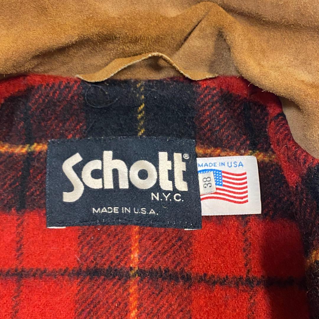 希少✨schott ショット　スエード　トラッカージャケット　USA製