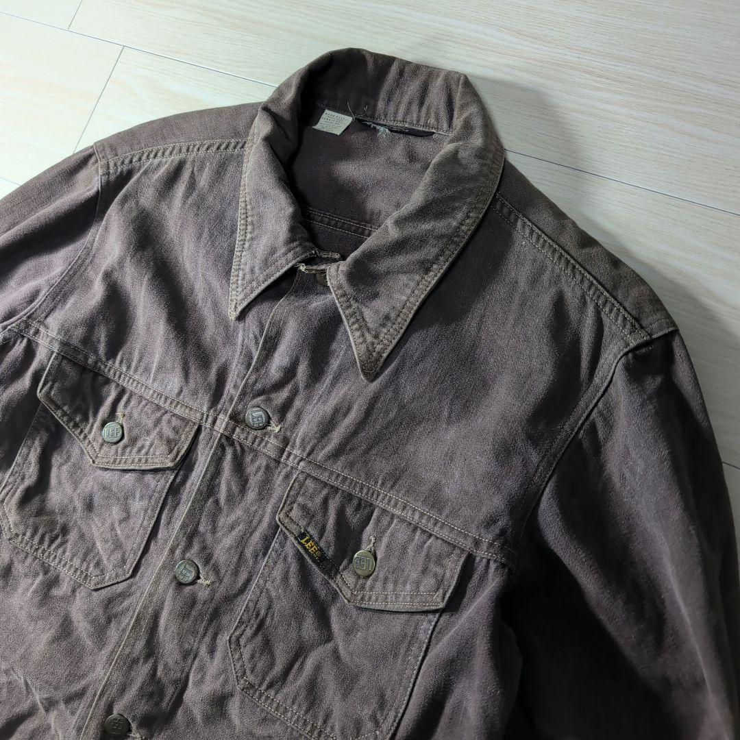 70s LEE USA製 ダークブラウン Gジャン 短丈