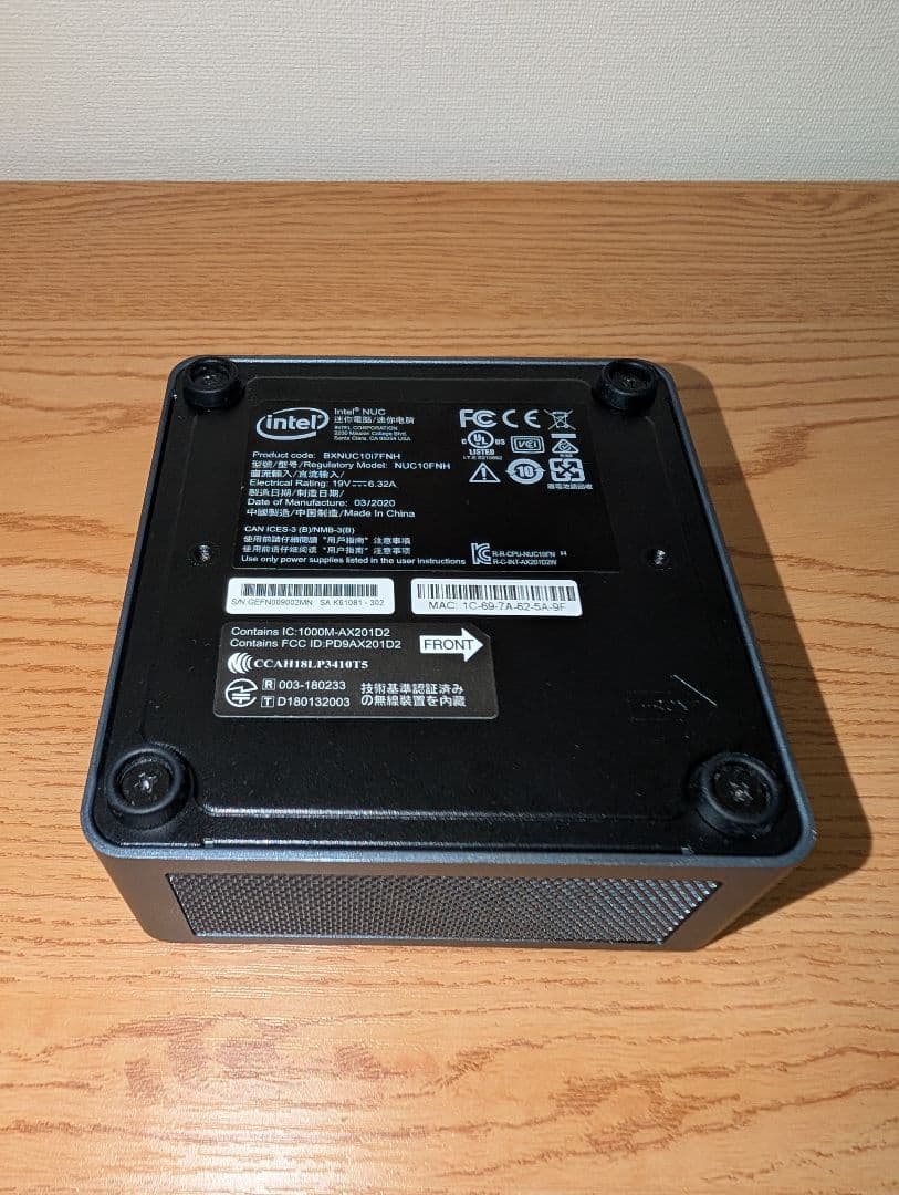 Intel NUC NUC10i7FNH Core i7 ミニPC