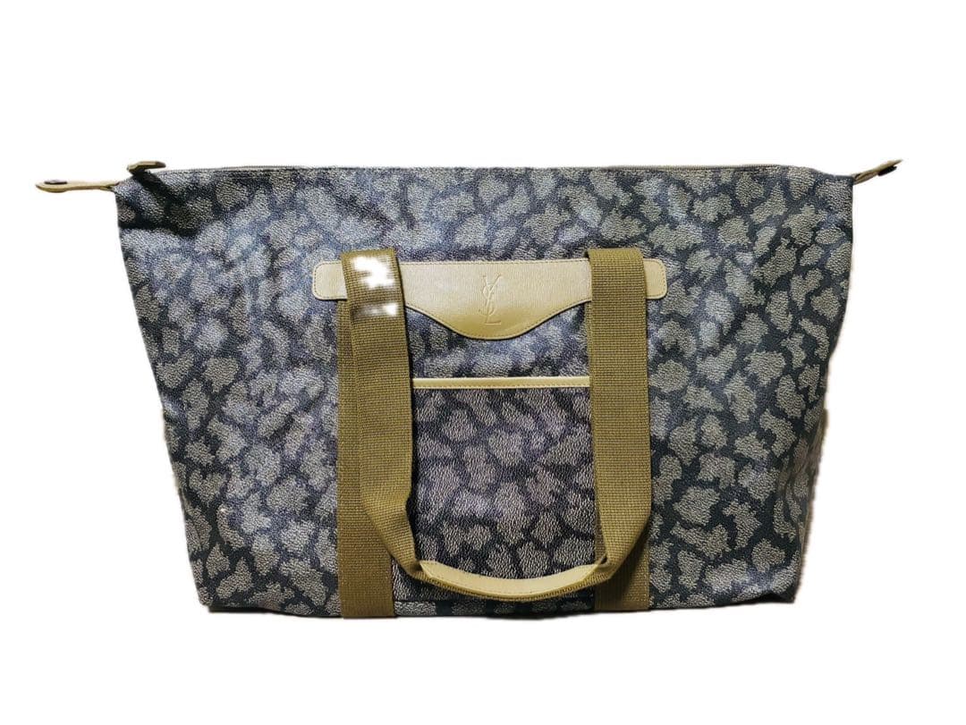 イヴサンローラン ボストンバッグ クラッチバッグ　旅行バッグ 大容量 ジラフ柄