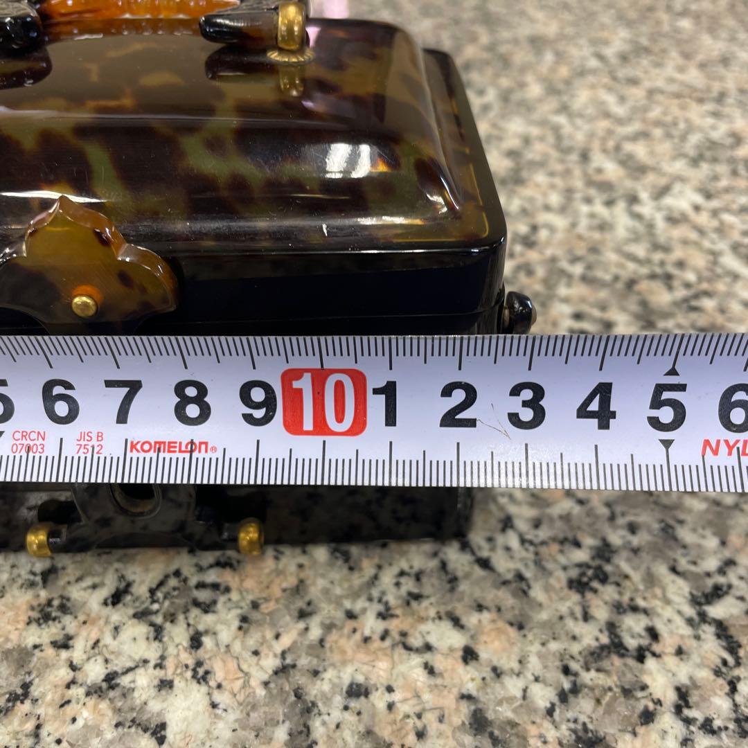 江崎べっ甲店 三段 折りたたみ ジュエリーボックス 宝石箱 ヴィンテージ 格安