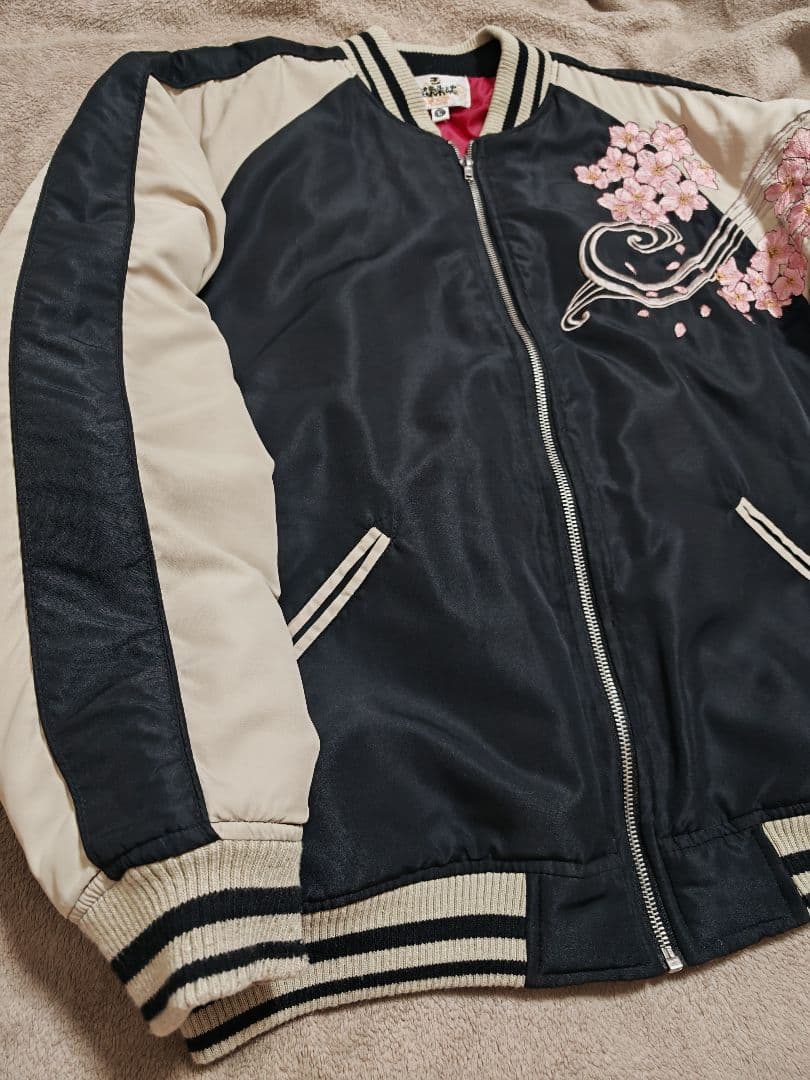 絡繰魂 美品 龍 日本限定 スカジャン vintage サテン unisex