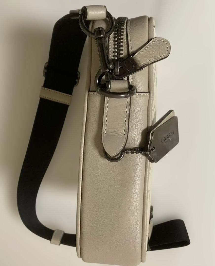 COACH ショルダーバッグ　 グレーベージュ×アイボリー