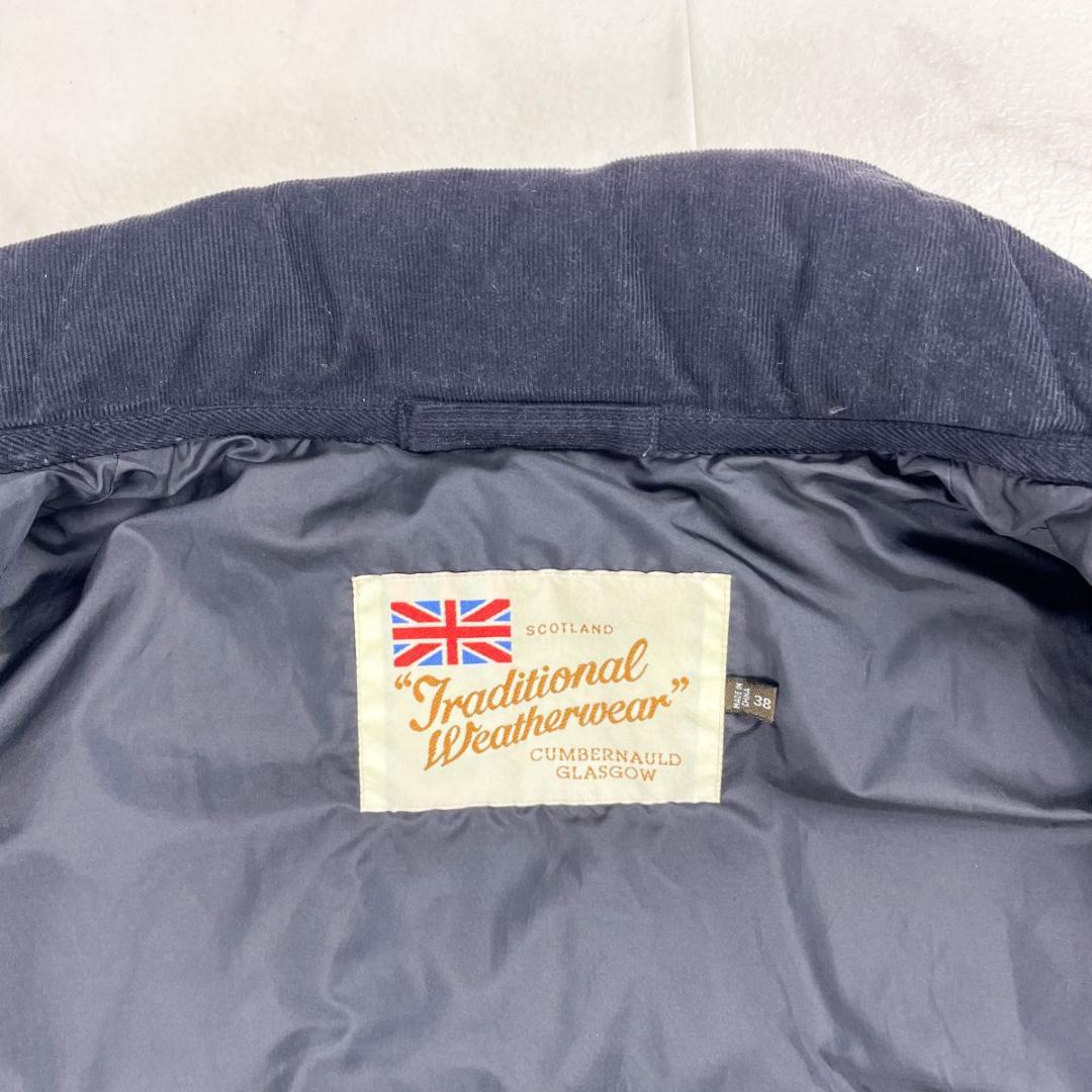 トラディショナルウェザーウェア ダウンジャケット 黒 サイズ38*JD220