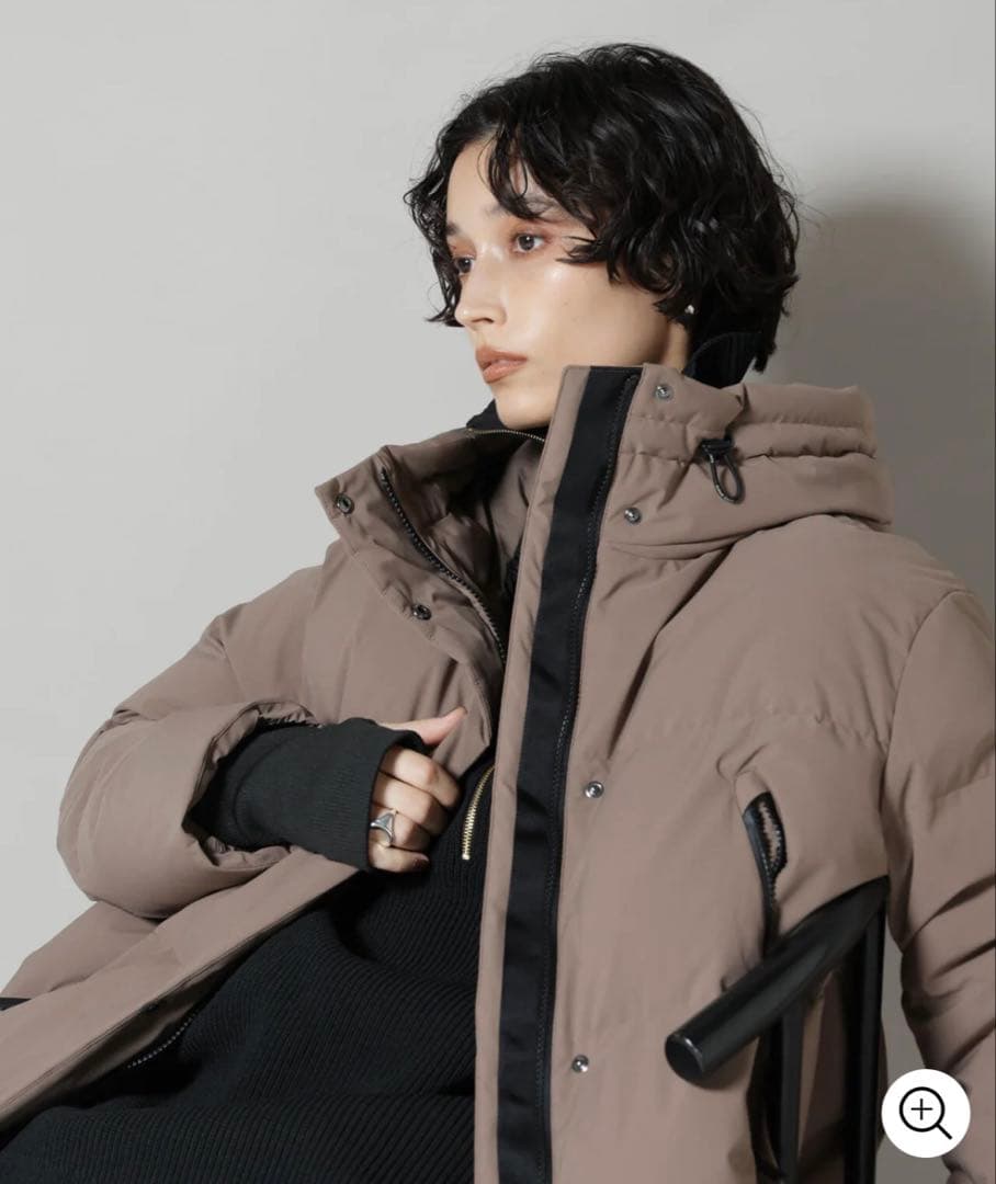 ナノ・ユニバース 「西川ダウン(R)」ソロテックス Aラインダウン モカ M