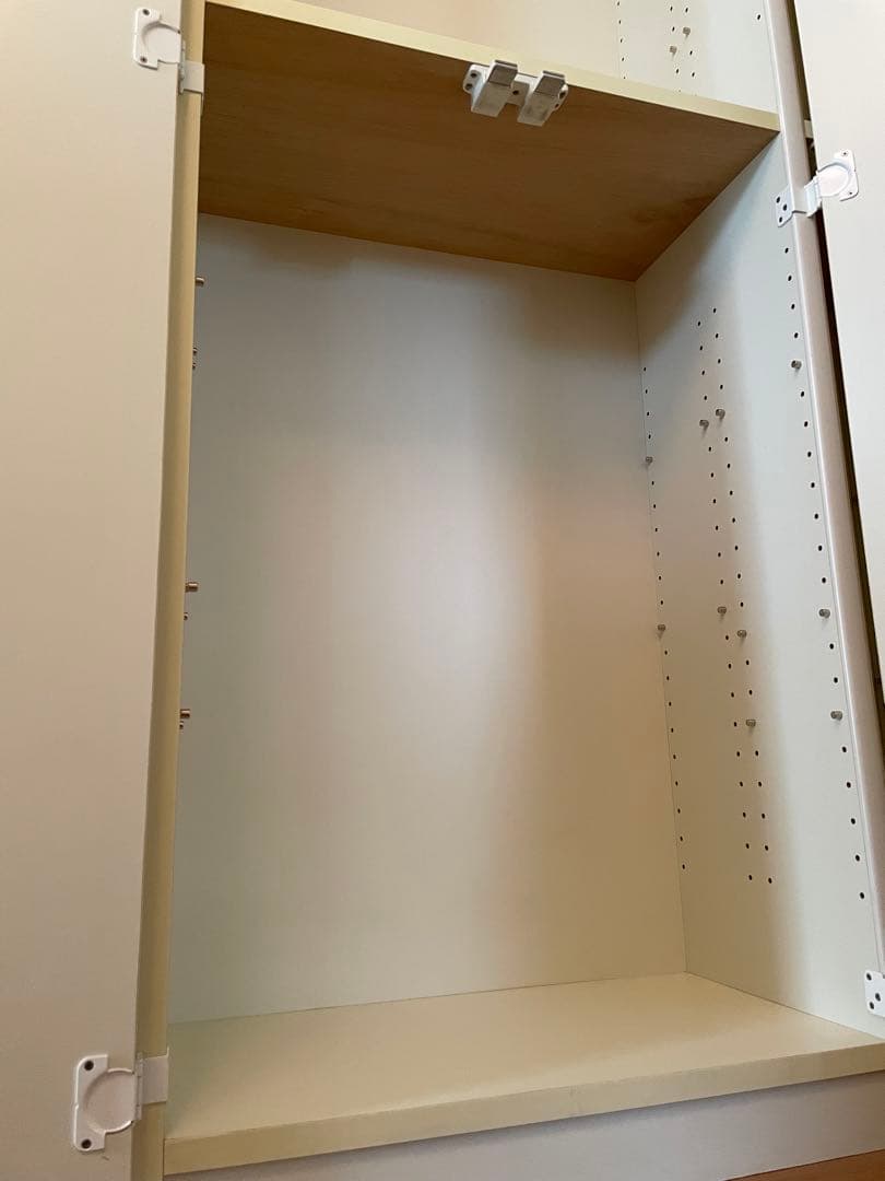 dinos ディノス　効率収納できる段違い棚シェルフ　ミラー扉　本棚