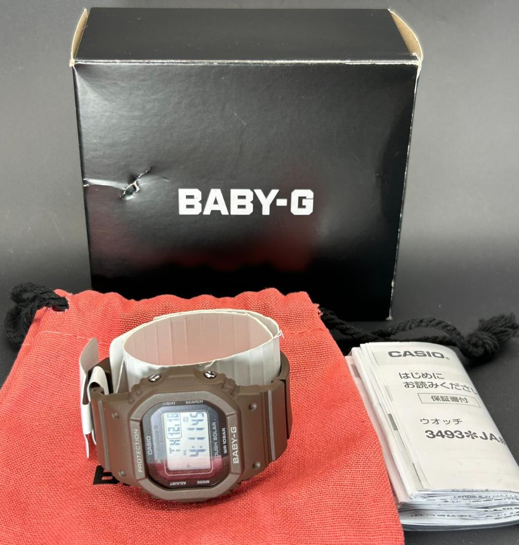 未使用に近い】Baby-G BGD-5650 電波ソーラー ブラウン 薄型モデル