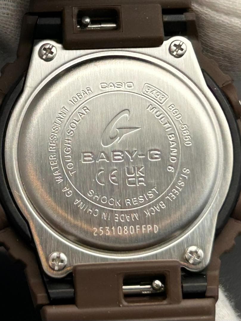 未使用に近い】Baby-G BGD-5650 電波ソーラー ブラウン 薄型モデル