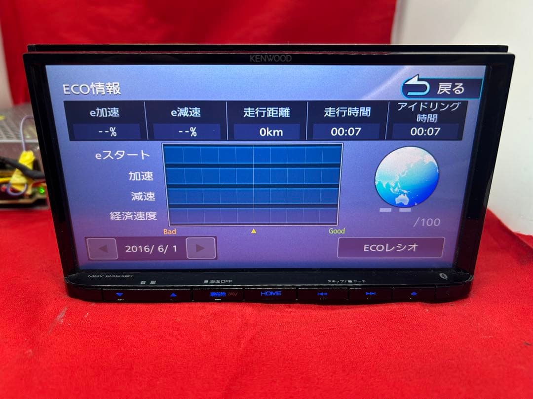 ⭐︎美品⭐︎KENWOOD 2024春地図MDV-D404BT 新品バックカメラ付き