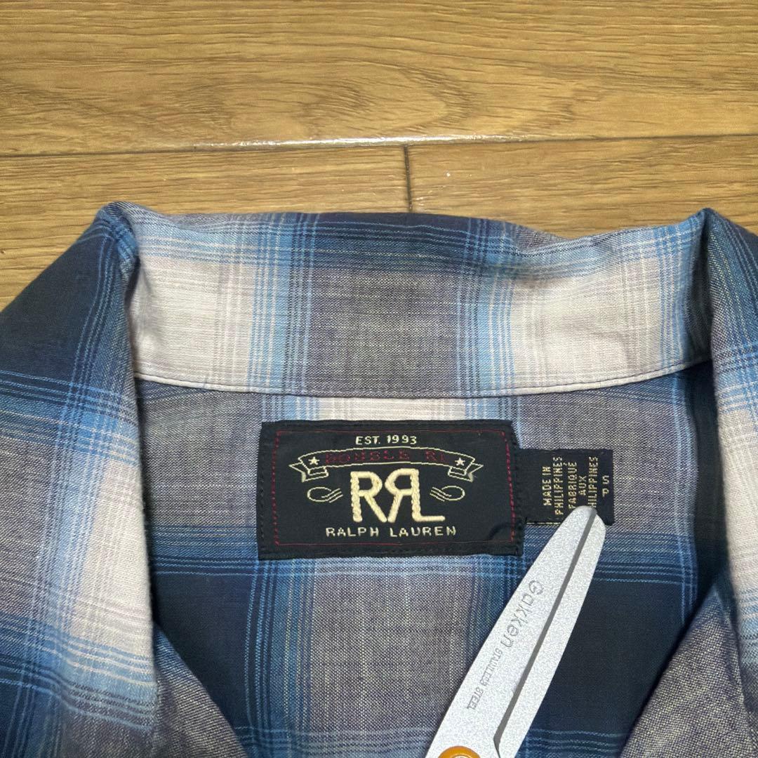 ダブルアールエル　オンブレチェックシャツ　S