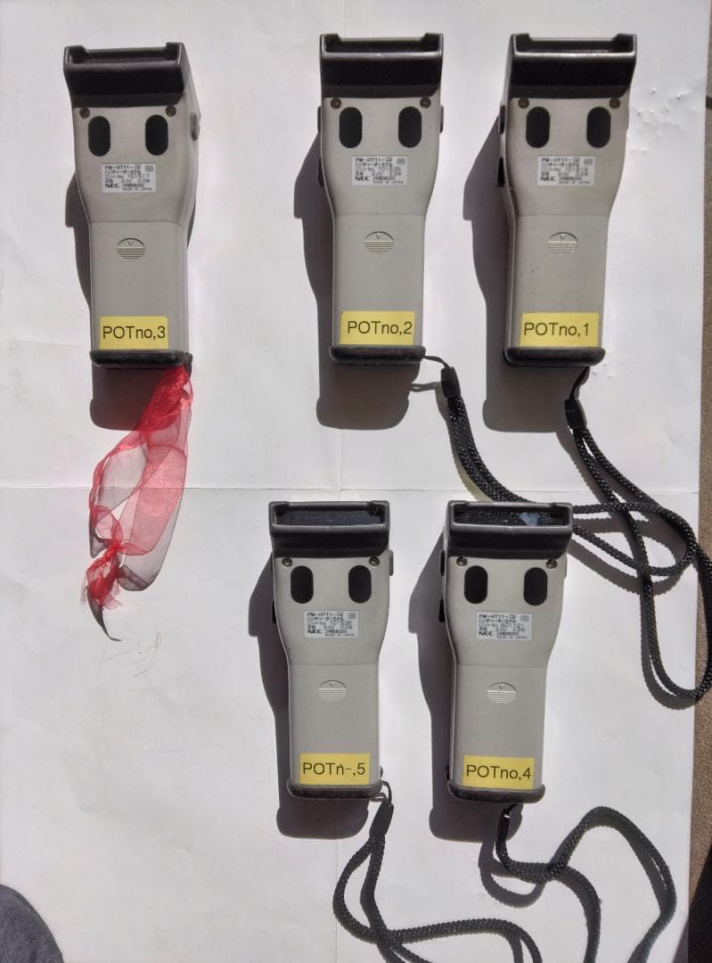 NEC　ハンディーターミナル　PW-HT11-02　5個組とポータブルアダプタ