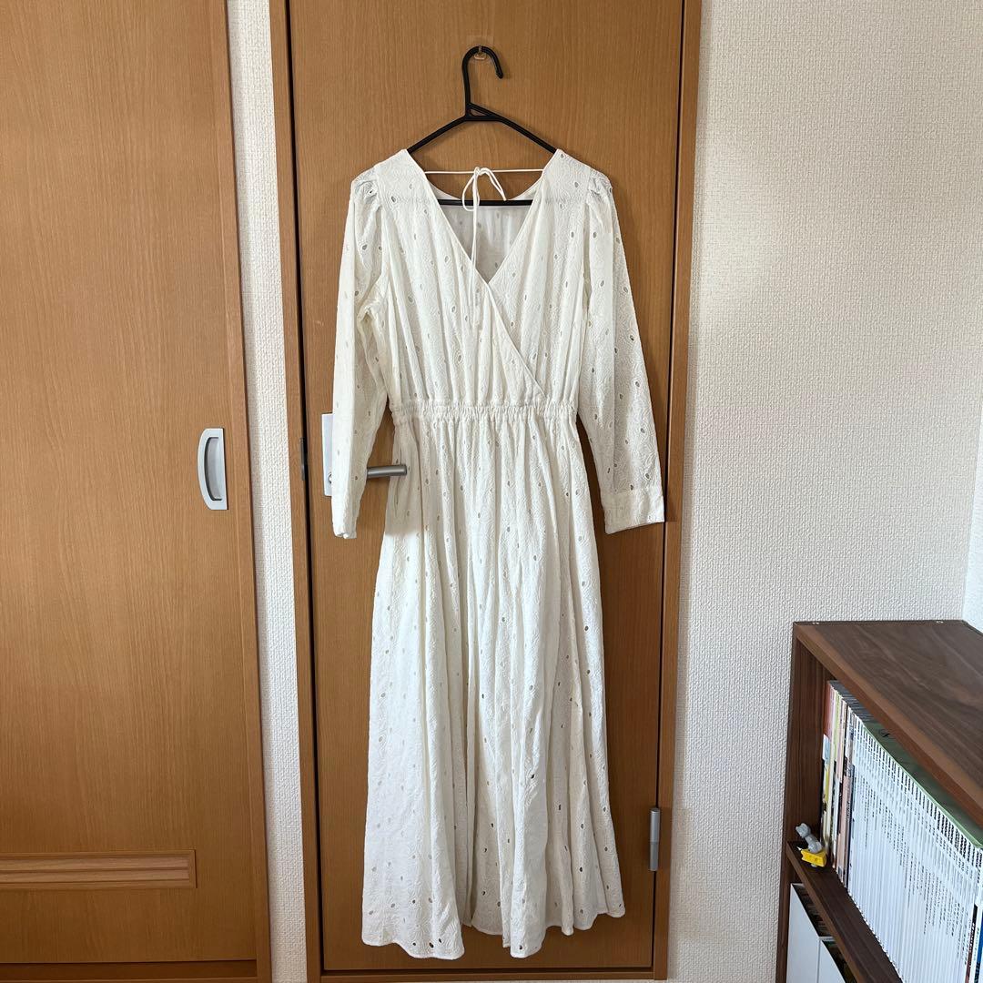 ヌキテパ　白　ワンピース　ドレス　美品