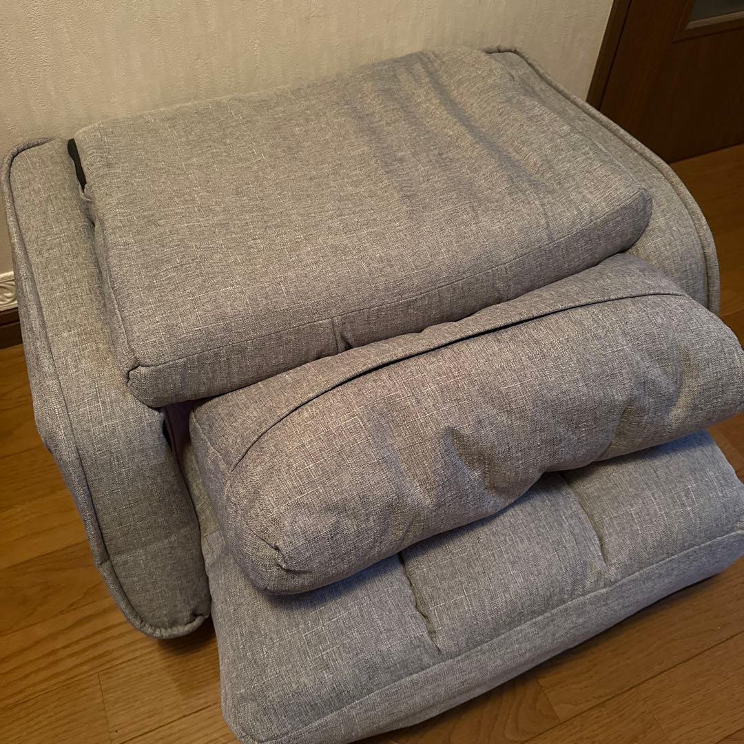 シルバー　グレー　座椅子　回転式　美品