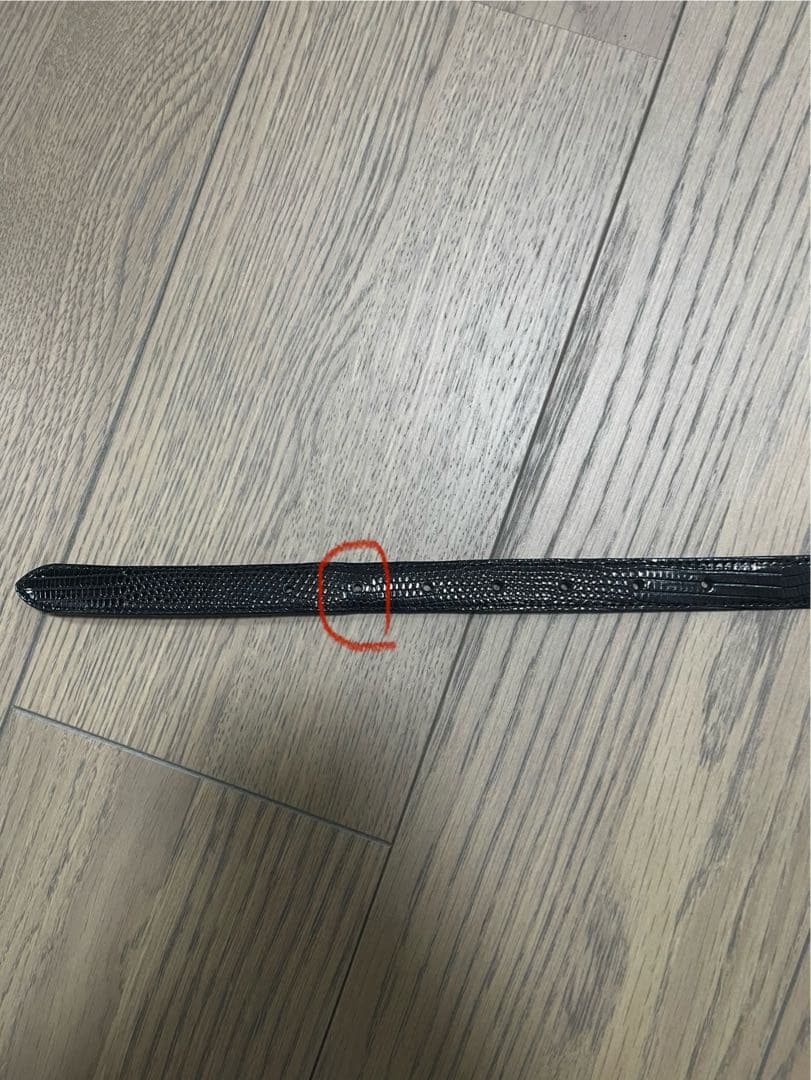 【一度のみ使用】BISOWN ブラック リザードレザー ベルト
