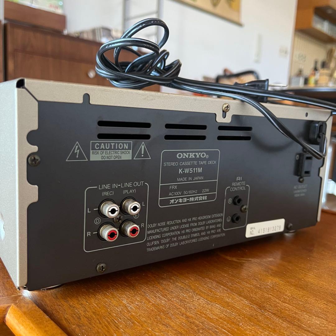 ONKYO K-W511M ダブルカセットデッキ 動作確認済み