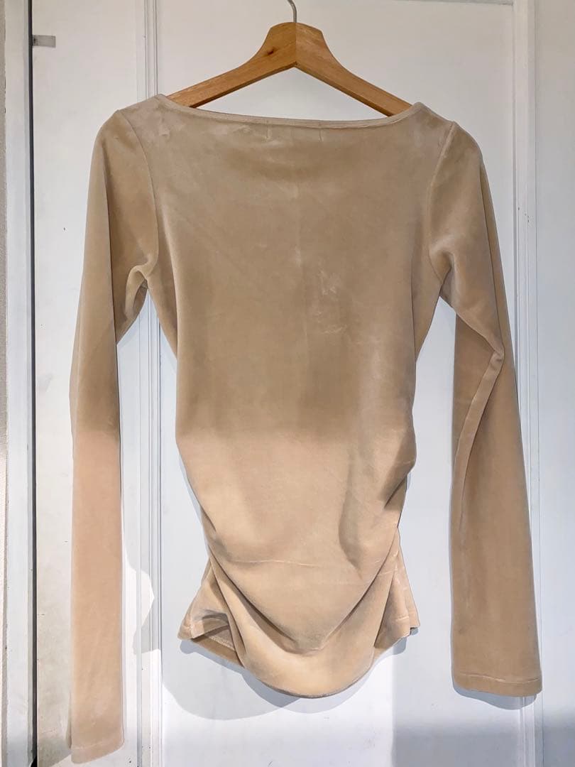 andmary　Jemma ribbon tops beige