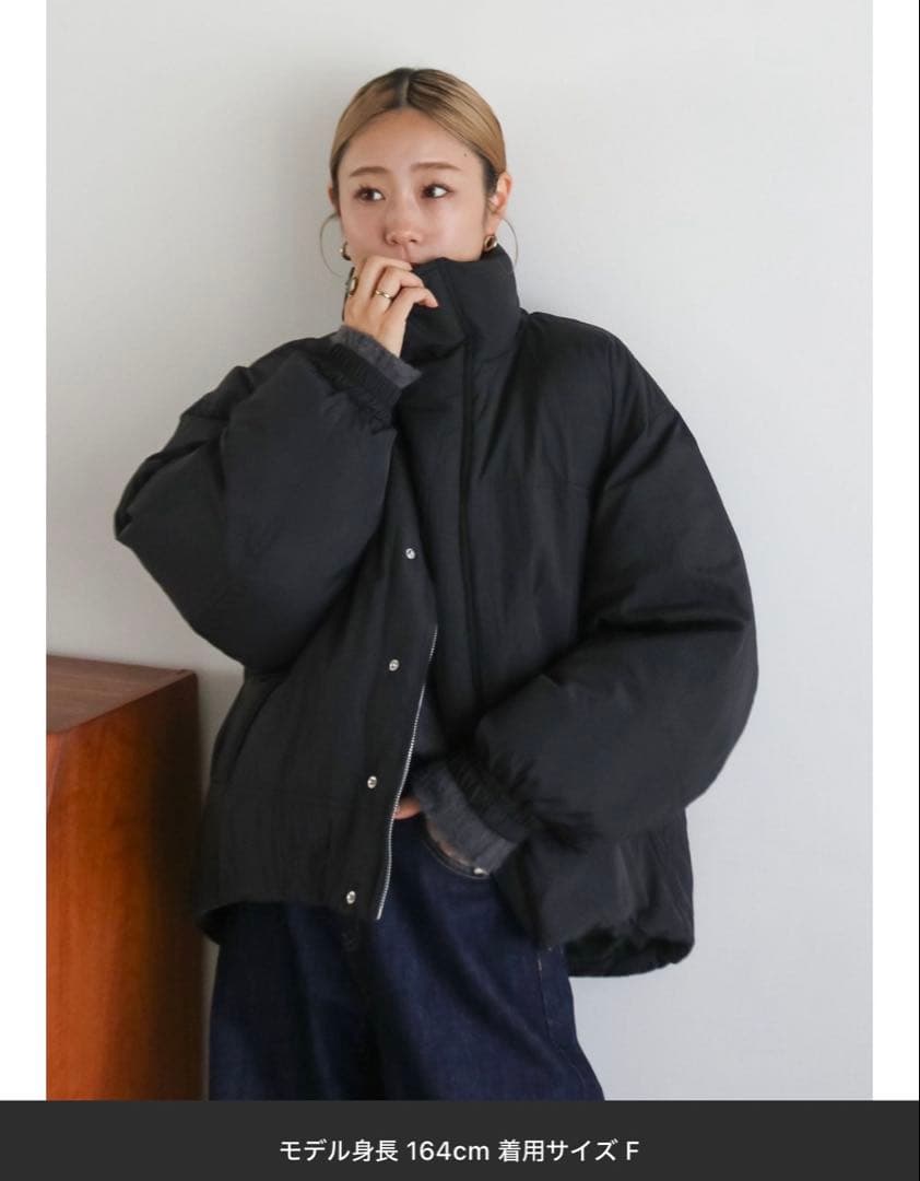 【な】中綿モンスターコート、カラーニット