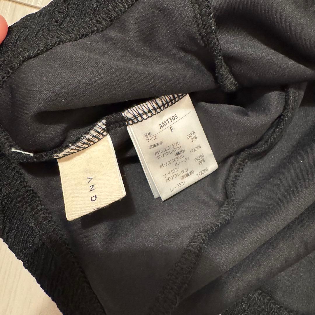 早い者勝ち‼️andmary Samantha ribbon tops black