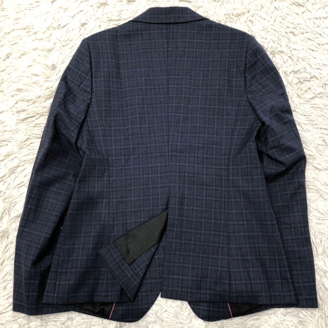 HILTON パンツ スーツ セットアップ チェック ネイビー 11号