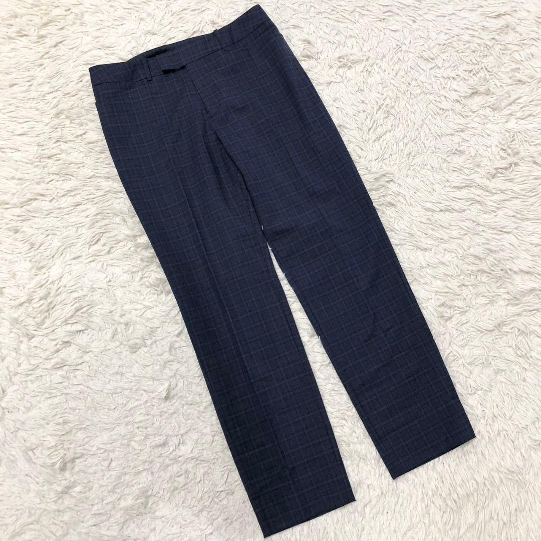 HILTON パンツ スーツ セットアップ チェック ネイビー 11号