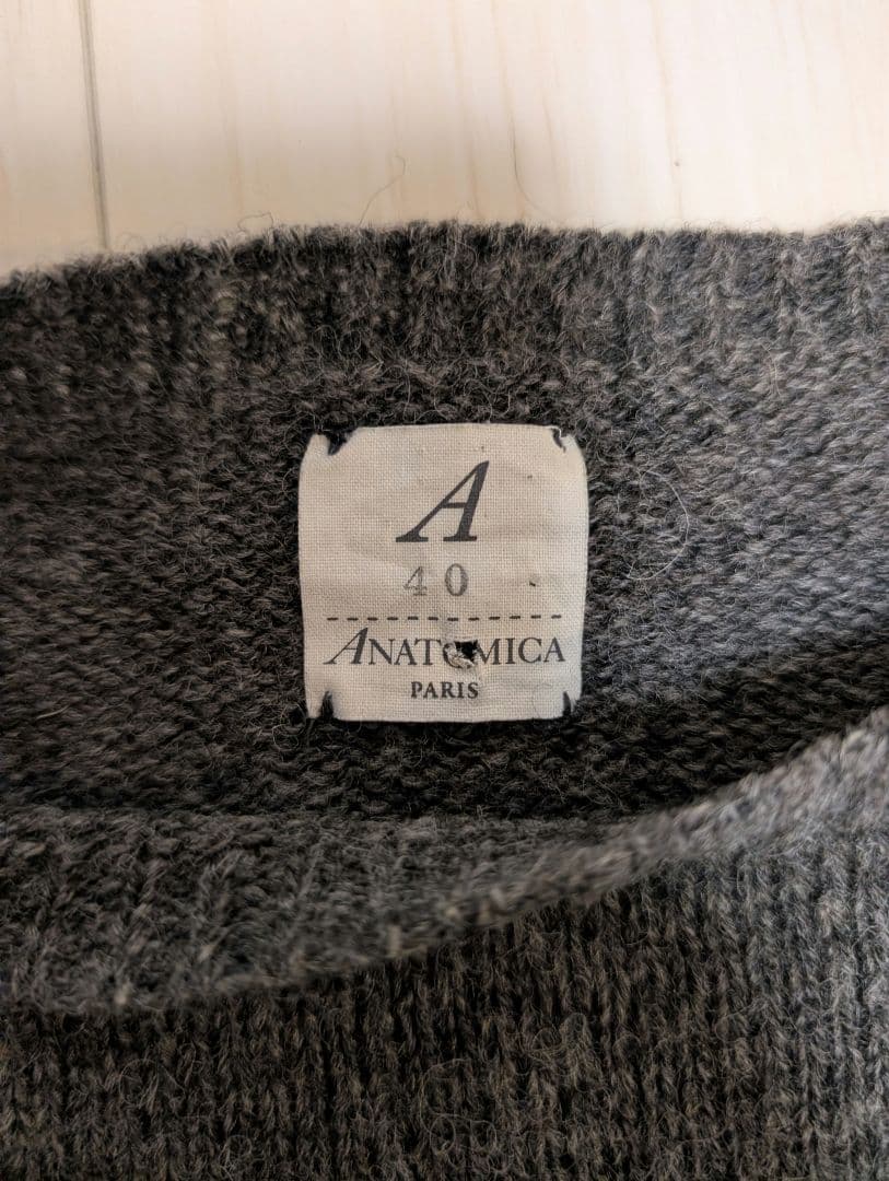 アナトミカ　1PLY SHETLAND SWEATER CREW NECK