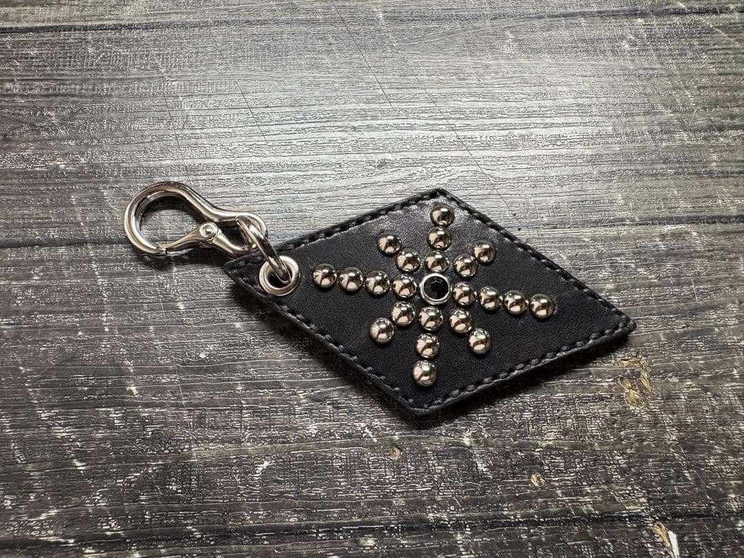 栃木サドルレザー スタッズコンパクトウォレット＆スタッズキーホルダー　セット販売