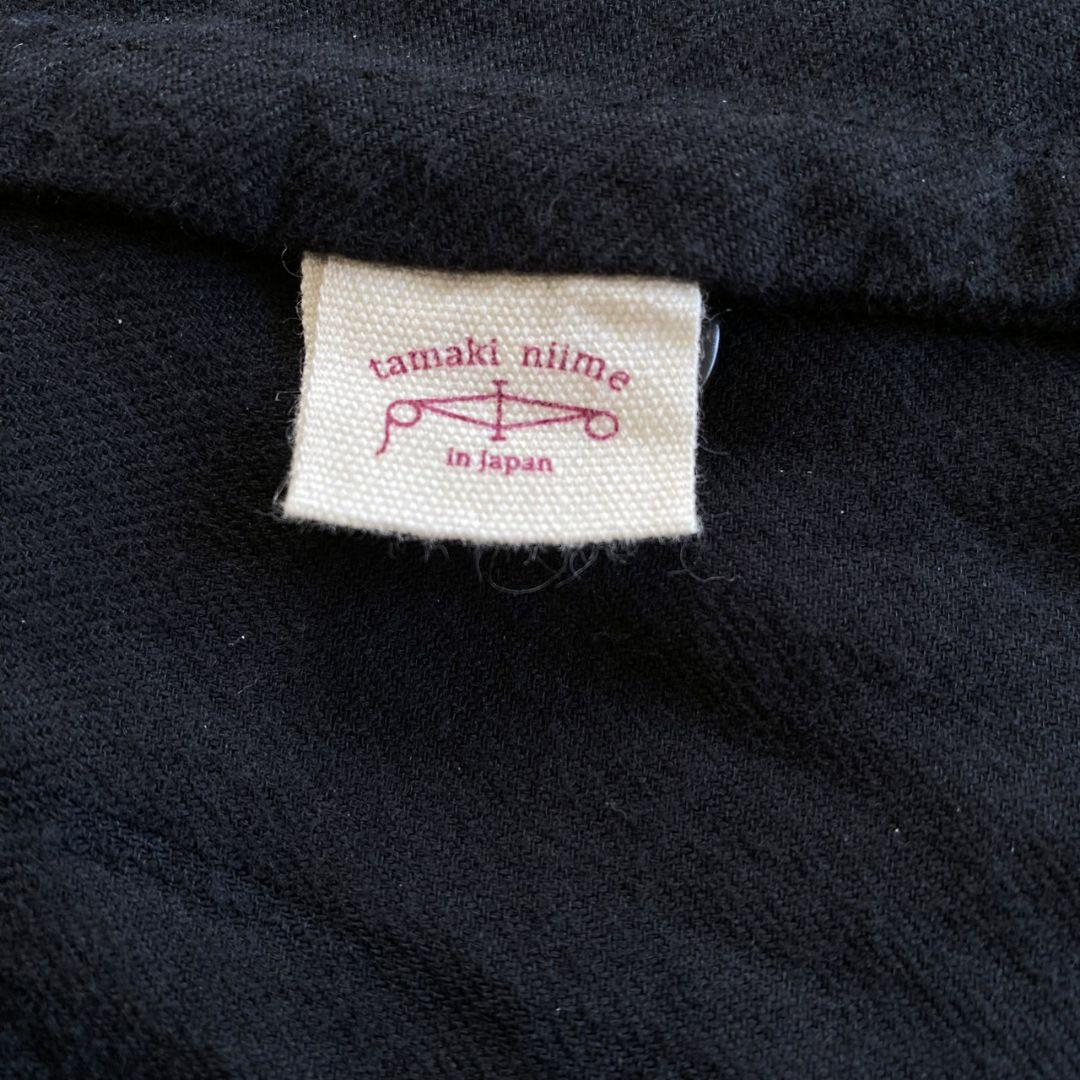 tamaki niime タマキニイメ 黒 フード付ジャケット アウター はおり