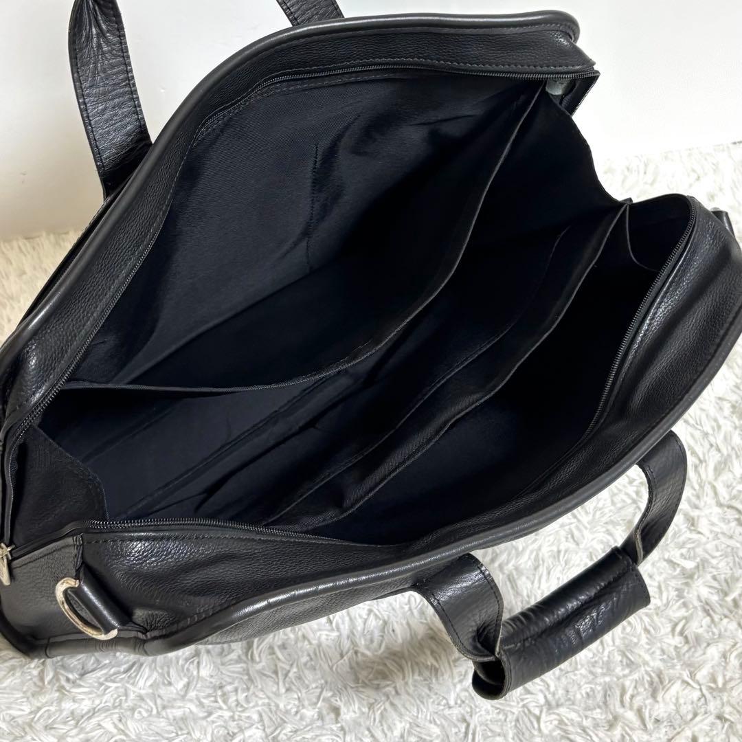 【美品】 ロンシャン ビジネスバッグ ブリーフケース レザー 2way ブラック