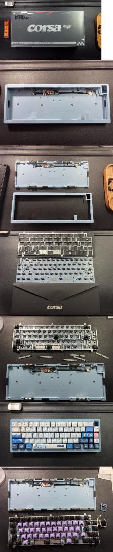 matrix 6XV 3.0 Corsa PVD Maroon 自作キーボード