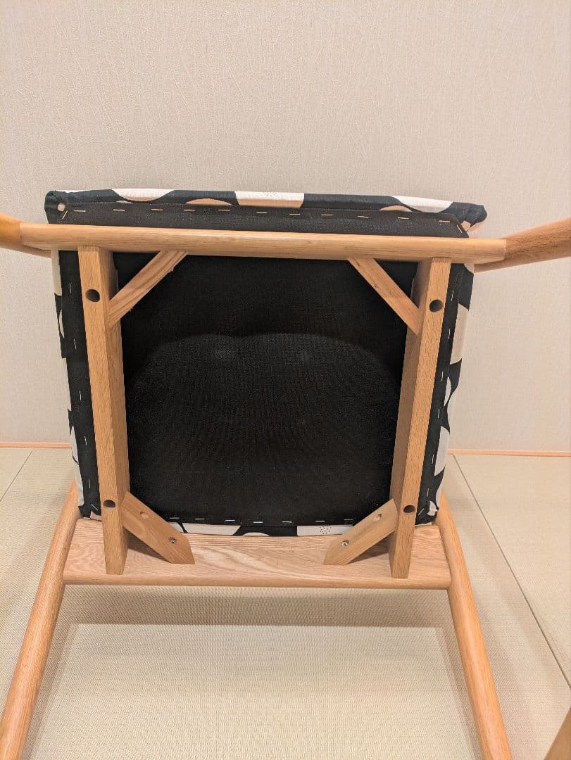 【U-La】ロッキングアームチェア オーク 座面ハンドメイド グッドデザイン