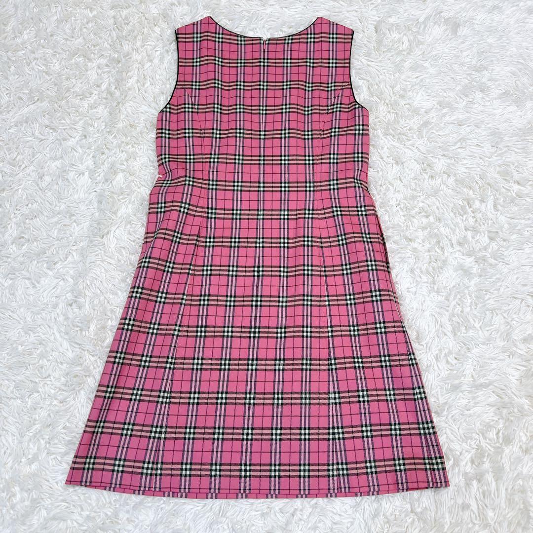 極美品✨希少色✨バーバリーロンドン ノースリーブワンピース ノバチェック ピンク