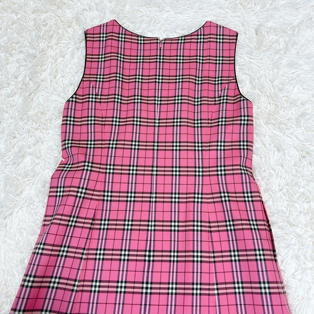 極美品✨希少色✨バーバリーロンドン ノースリーブワンピース ノバチェック ピンク