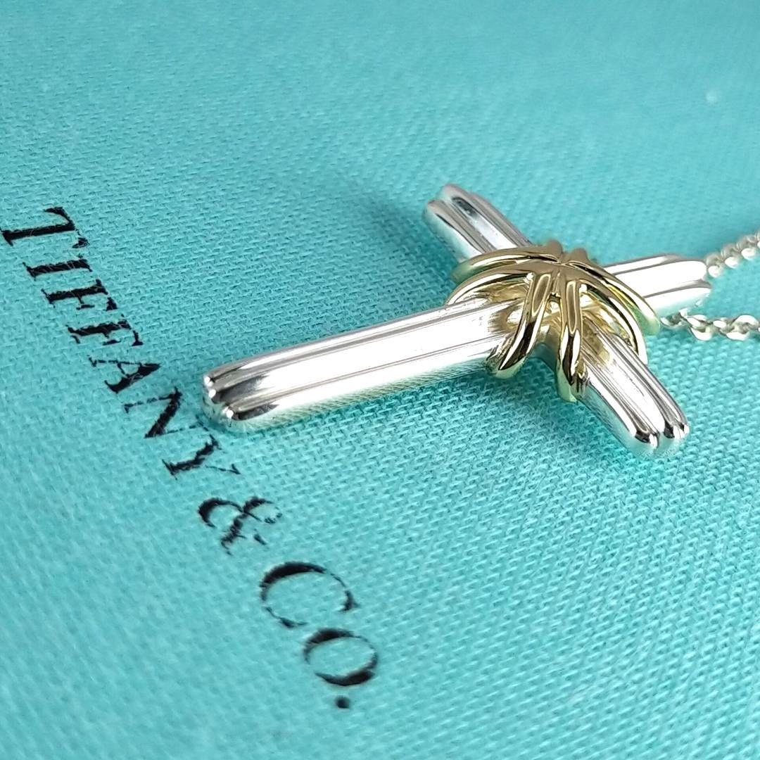 ★SALE★【ティファニー】シグネチャー　クロス　十字架　コンビ　ペンダント