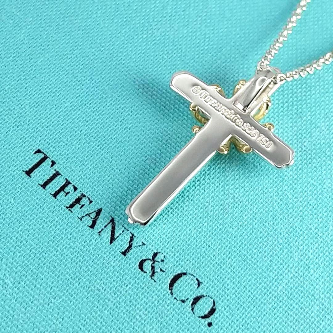 ★SALE★【ティファニー】シグネチャー　クロス　十字架　コンビ　ペンダント