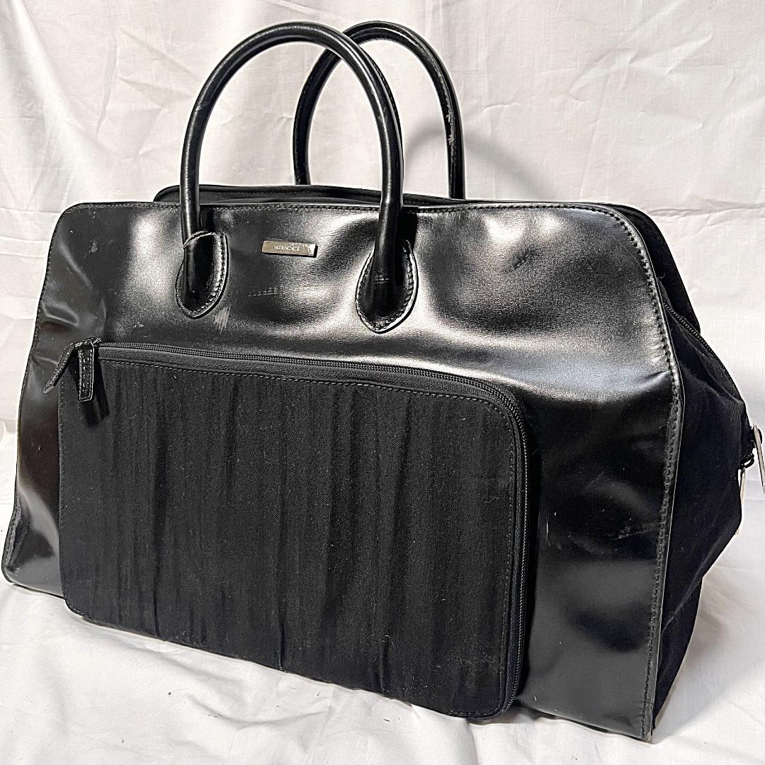 希少 GUCCI グッチ トムフォード ボストンバッグ コンビ レザー ブラック