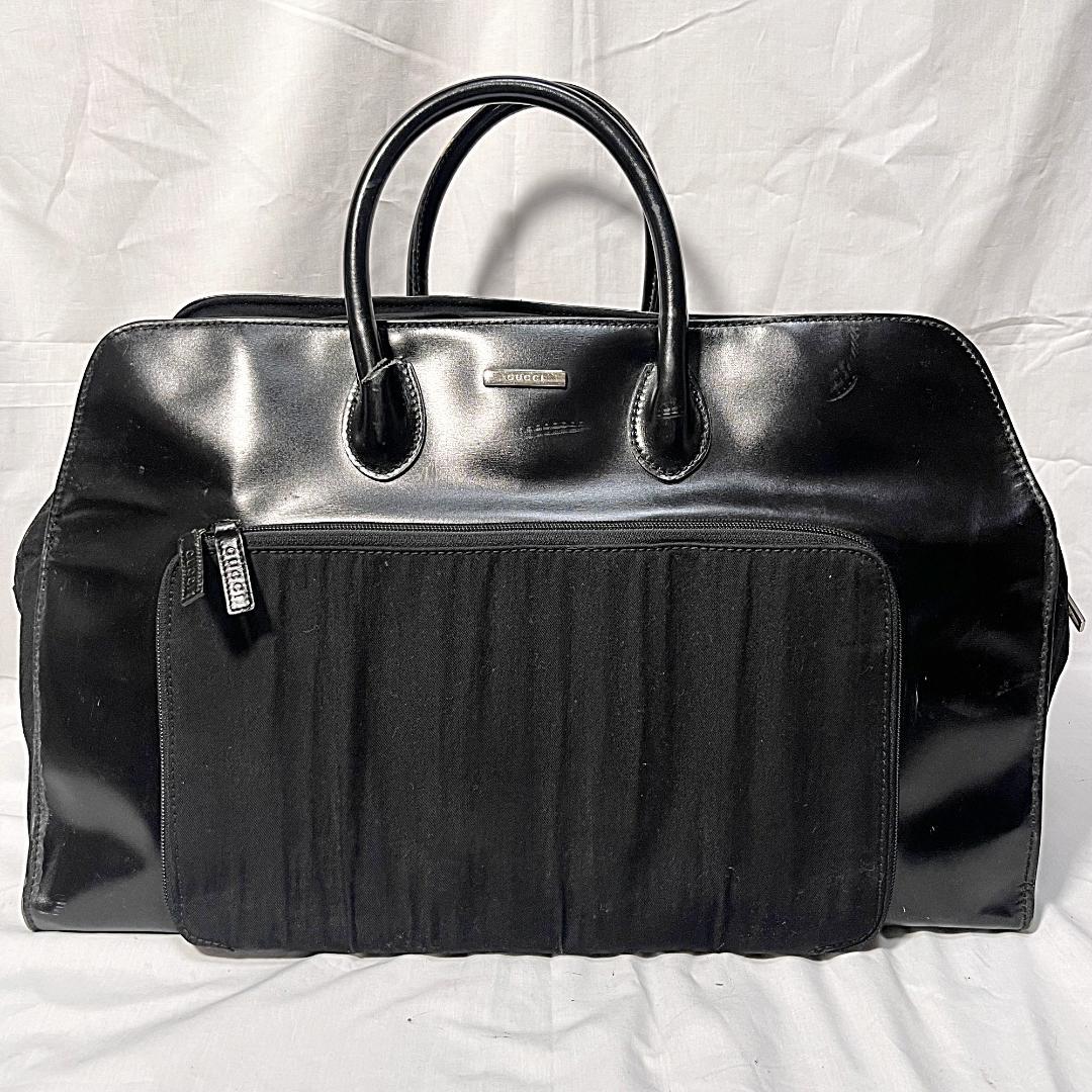 希少 GUCCI グッチ トムフォード ボストンバッグ コンビ レザー ブラック