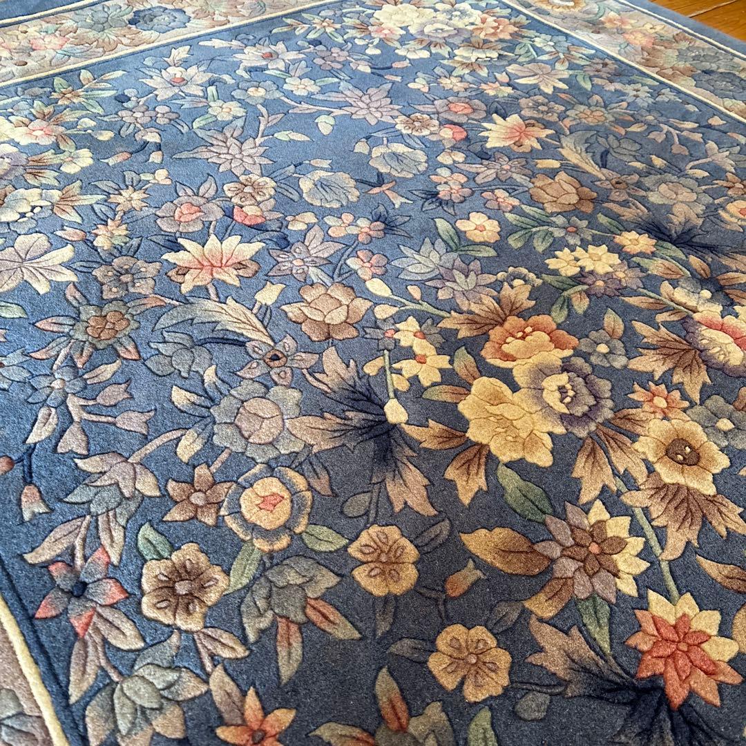 訳あり新品未使用　中国手織り段通140段　ウール