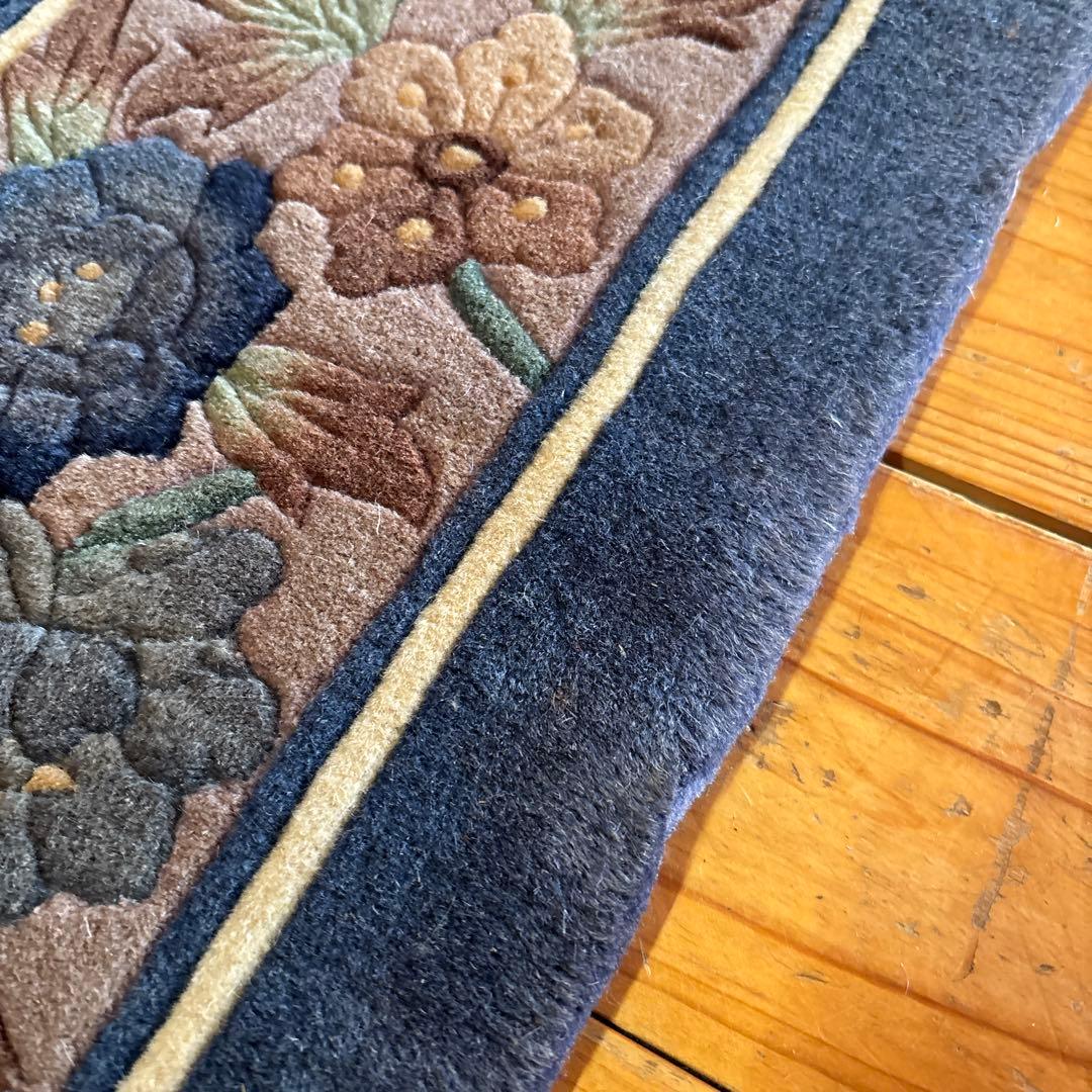 訳あり新品未使用　中国手織り段通140段　ウール