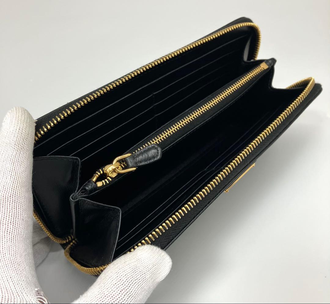 ⭐️ 極美品 プラダ ヴィッテロ ムーブ ラウンド ジップ 長財布 ブラック