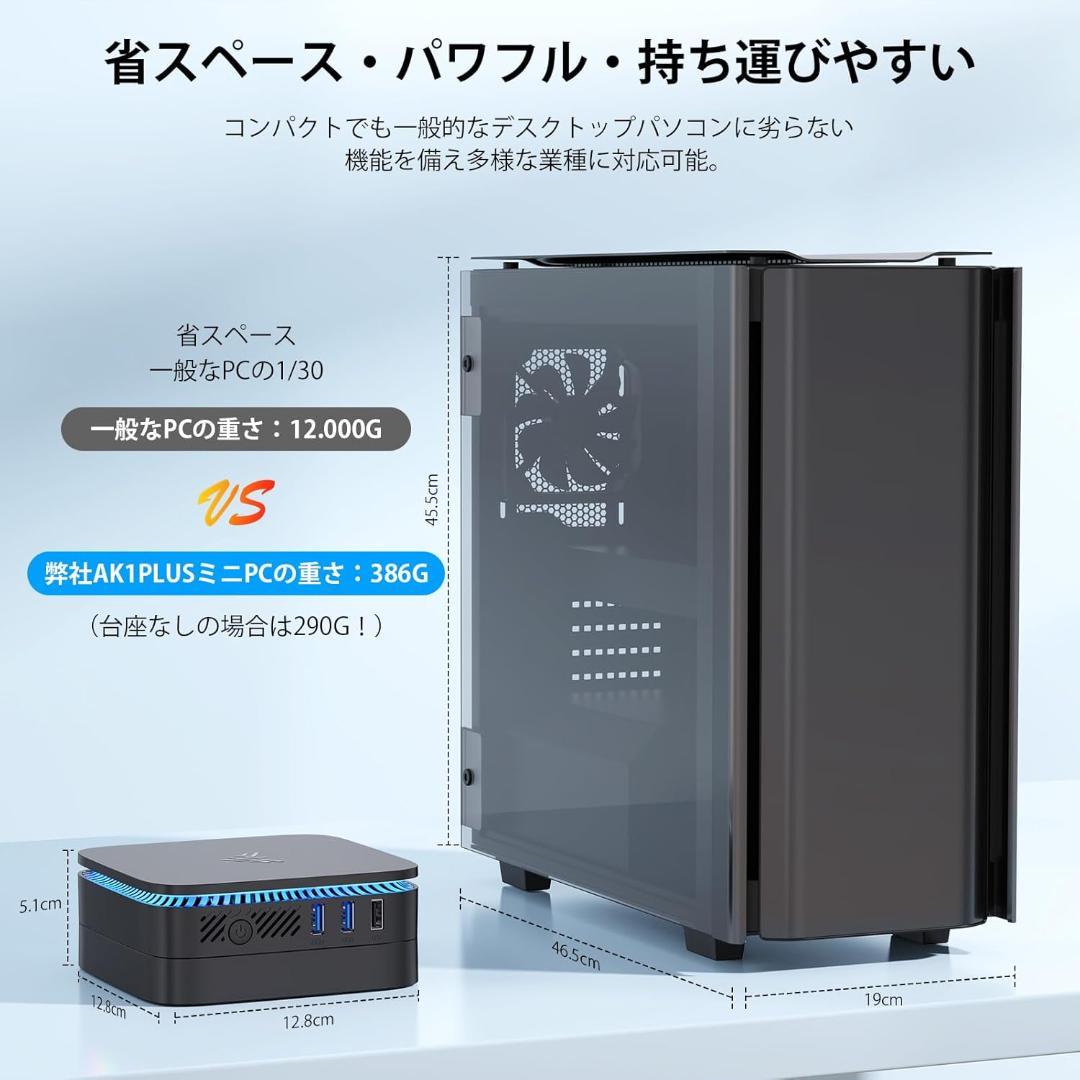 ミニpc n100 mini pc 最大3.4GHz 4C/4T 小型 S873